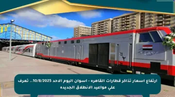 ارتفاع أسعار تذاكر قطارات القاهرة – أسوان اليوم الأحد 10/8/2025.. تعرف على مواعيد الانطلاق الجديدة